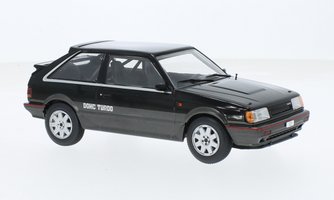 Mazda 323 4WD Turbo, black/metallic-dunkelgrau, 1989