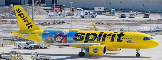 Airbus A320neo Spirit Airlines "Super Nintendo World" 