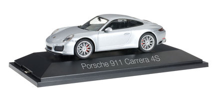Porsche 911 Carrera 4S Coupé, rhodium silver metallic.